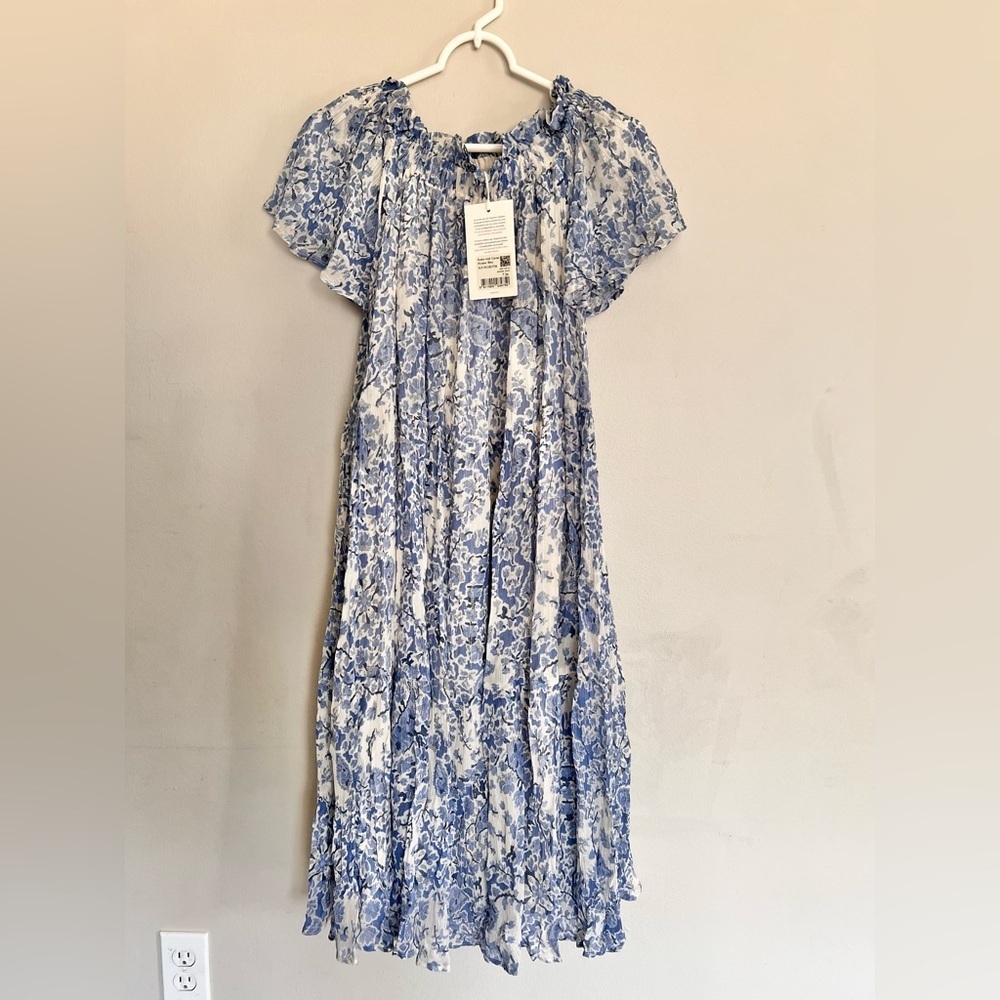 NWT Sezane Robe Midi Ceres Alcazar Off The Shoulder Floral Dress Size 36. - Picture 3 of 8